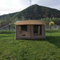 Tente de camping familiale de luxe pour l'extérieur, maison de campagne à 2 portes, 4 saisons, imperméable, toile Oxford, tente de hutte