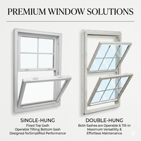 Ventana Arquitectónica de Aluminio de Una Sola Hoja con Opción de Vidrio Esmerilado para Privacidad, Ideal para Renovación de Baños en Resorts de Lujo, Suministro B2B