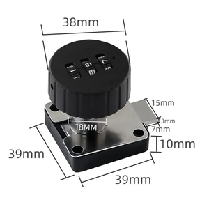 Serrure à combinaison à 3 chiffres sans clé pour chambre, école, hôtel - Serrure de tiroir moderne en alliage de zinc pour meubles - Product Image 5