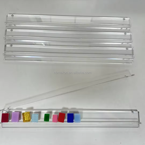 Direkte Herstellung kunden spezifisch 18In Luxus Acryl Mah Jong Halter Jakobs muschel Design American Mahjong Game Rack Hand Magnets chieber - Product Image 1