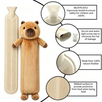 Bouillotte longue 2L très populaire pour la taille et les épaules avec housse en peluche Capybara