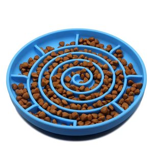 Round Slow Feeder Pet Food Bowl Slow Eating Plate Non Slip Raised Premium Silicone Slow Feeder Dog Bowl - Product Image 3