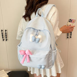 Mochila Escolar Impermeable con Diseño a Cuadros, Estilo Casual, Gran Capacidad, para Estudiantes de Secundaria y Preparatoria, Nueva Colección 2025 - Product Image 4