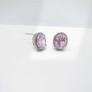 Boucles d'oreilles en argent sterling 925 plaqué or, serties de pierres multicolores, zirconiums cubiques ronds, hypoallergéniques, pour femmes. - Product Image 4