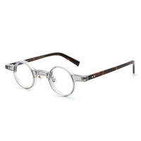 Montures rondes en acétate populaires de gros Lunettes optiques à monture or rose