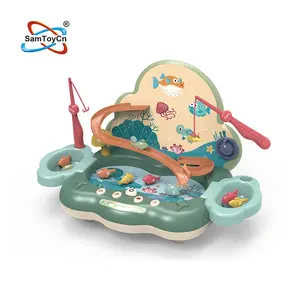 Santoy儿童经典B/O教育电子钓鱼旋转磁性钓鱼游戏玩具带槽