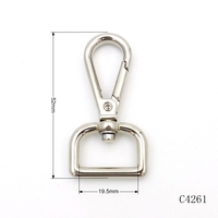 Accessoires pour sacs : Mousquetons métalliques, porte-clés, clips de carabine, fermoirs pivotants
