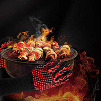 Mitaines de barbecue isolantes en Silicone, aramide, résistant à la chaleur, personnalisation automatique, offre spéciale