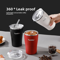 Gobelet isotherme en acier inoxydable de 500 ml pour camping, personnalisé pour mariage, avec couvercle et paille, vente en gros