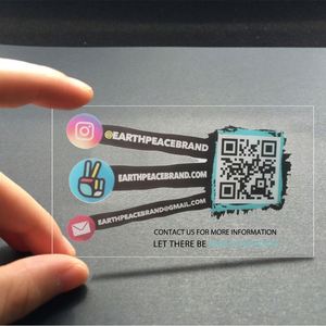 Tarjetas de Visita de Excelente Calidad con Impresión Personalizada, Estampado Dorado Transparente Brillante - Product Image 3