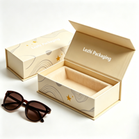 Boîtes rigides d'emballage de lunettes de soleil tendance et écologiques, vente en gros d'usine, logo personnalisé, fermeture magnétique, design pliable