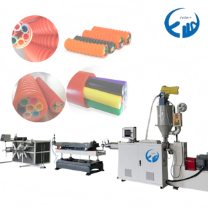 Machine de fabrication de tuyaux ondulés à paroi simple à grande vitesse Fullwin pour gaines de câblage en plastique PP PE PVC PA à haute efficacité avec ligne ouverte - Product Image 1