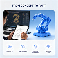 Service de prototypage fonctionnel personnalisé de 10 à 30 cm, modélisation 3D à partir de fichiers de référence STL 3MF, guidance sur les paramètres d'impression