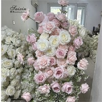 Fleur artificielle de haute qualité pour toile de fond de mariage, couleur et taille personnalisées, décoration de mariage, grande fleur artificielle