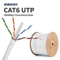 Cable UTP CAT6 Industrial de 305m, Revestimiento de PVC Verde, Cable de Red LAN para Hogar y Oficina, Cable Ethernet Cat 6