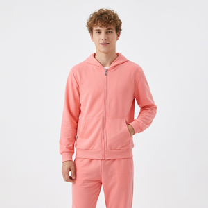 Sweat-shirt à capuche noir pour homme, manches longues, couleur unie, survêtement décontracté avec poches latérales, 100% coton, vêtements d'automne - Product Image 6