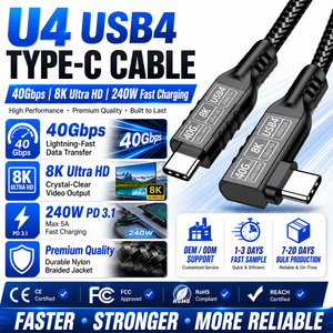 LUNGKAY 8K 60Hz USB4 สายเคเบิลธันเดอร์โบลต์ 4 240W PD3.1 ชาร์จเร็ว 40Gbps การถ่ายโอนข้อมูลสำหรับแมคบุค ไอแพด โปรภายนอก SSD - Product Image 2