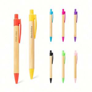 Bolígrafos de Bambú al por Mayor, Bolígrafos de Bambú y Madera para Regalos Publicitarios, Impresión de Logotipo Personalizable, Bolígrafos de Bambú Multicolor - Product Image 1