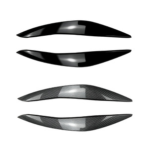 Pegatinas para Cejas de Faros Delanteros BMW Serie 5 F10 F11, Fibra de Carbono, Negro Piano, 2011-2014, Piezas de Modificación - Product Image 2