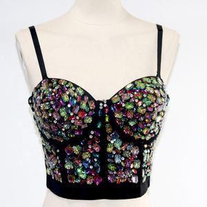 A058 diamanti danzanti Push up top moda ragazze Sexy strass di cristallo corsetti e bustini - Product Image 2