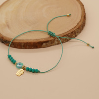 Offre Spéciale mauvais œil cristal perle Bracelet Couple amitié bonne chance Bracelet tissé à la main Bracelet réglable