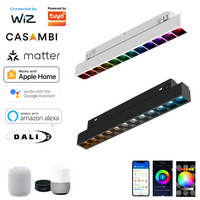 Lumière LED linéaire à grille pour maison intelligente, Zigbee RGBW, contrôle Tuya, gradation 0-10V, CCT 3000K-6000K, éclairage sur rail magnétique