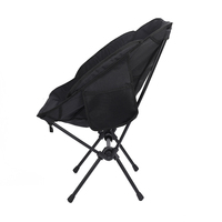 Chaise de pêche de plage en alliage d'aluminium personnalisée, ultralégère, pliable, portable, chaise lune de camping avec poche latérale pour utilisation en parc