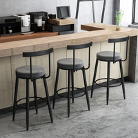 Tabouret de Bar en Métal de Luxe en Acier Inoxydable Chaise Style Design Industriel pour Usage Domestique Hôtel Salle à Manger et Chambre à Coucher
