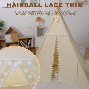 <span class=keywords><strong>Tienda</strong></span> de campaña para niños de interior, <span class=keywords><strong>tienda</strong></span> de juego de casa pequeña de princesa familiar cónica nórdica para niños y niñas - Product Image 2