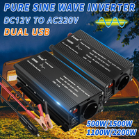 Convertisseur de puissance personnalisé Foval Factory 500W 1000w 1500w DC vers AC 12v 24v vers AC 110v 220v Onduleur à onde sinusoïdale pure