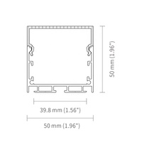 Profilé en aluminium pour bande LED linéaire suspendue carrée KN25 avec surface anodisée IP20
