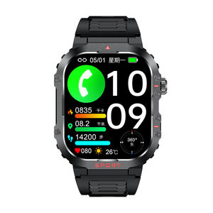 G45 سوار أسود BT استدعاء NFC بوصلة ساعة ذكية رياضية مع مصباح يدوي LED في الهواء الطلق 1ATM ساعة ذكية مقاومة للماء للرجال - Product Image 5