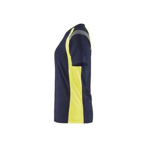 BLAKLADER - 340210308833L Women's t-<b>shirt</b> <b>Navy</b> <b>Blue</b>/Hi-vis yellow - EAN 7330509742303 WORK T-<b>SHIRTS</b> AND <b>POLO</b> <b>SHIRTS</b> - Product Image 5
