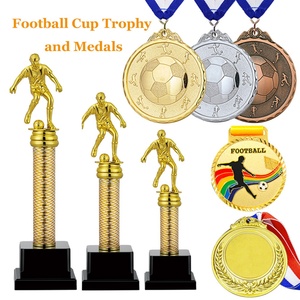Medal Manufacturer Wholesale 3D Award Sports Gold Medal Custom Metal Football <b>Cup</b> Soccer <b>Trophies</b> and Medals - Product Image 2