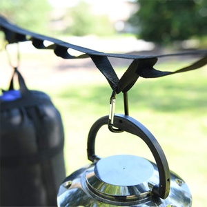 เข็มขัดสายรัดสำหรับจัดเก็บของที่ตั้งแคมป์มีความเหนียวสูงสายรัดพร้อมตะขอ8ตัวสำหรับกลางแจ้ง - Product Image 3