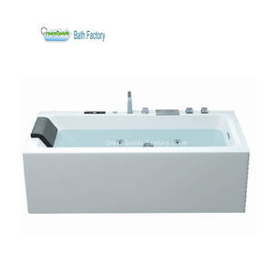Sannce — baignoire rectangulaire 59 pouces pour salle de bain, <span class=keywords><strong>douche</strong></span> à tremper <span class=keywords><strong>verticale</strong></span> en acrylique, pour deux personnes - Product Image 1