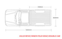 Hilux Vigo — couvercle de rouleau pour camion de ramassage 4x4, volet roulant de couleur noire mate, avec serrure et lumière led, auvent rigide