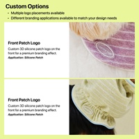 Ensemble de bavoir et cache-oreilles pour chiens à poils longs, doublure en coton, logo en silicone 3D, OEM ODM