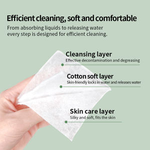 Marque privée 100 pièces 7,5*7,5 cm 100% coton, outil cosmétique, soin de la peau, coussinets carrés en coton doux pour le visage, coussinets démaquillants - Product Image 3