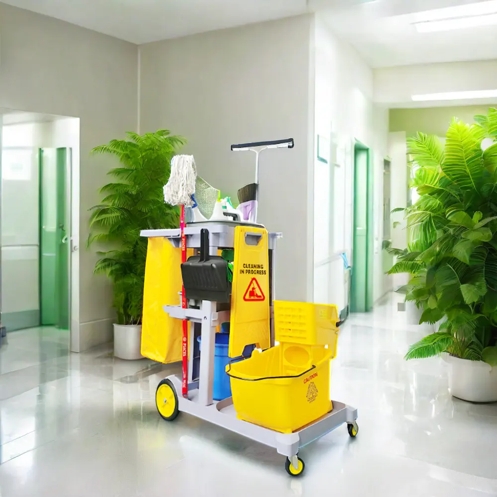 Professional Goodman Housekeeping Janitorial Trolley Cleaning Carts Supplies