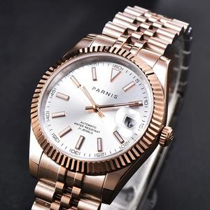 नए फैशन विरोधाभास 39.5 मिमी ब्लू डायल पुरुषों के वॉच सैफायर क्रिस्टल कैलेंडर गुलाब सोना केस स्वचालित यांत्रिक आंदोलन - Product Image 3