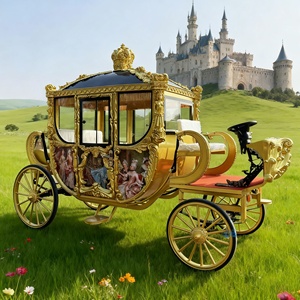 Carruaje Real de Lujo, Carruaje de Princesa Cenicienta para Bodas, Carrozas, Carruaje Eléctrico para Turismo, Carruaje Real con Caballos - Product Image 1