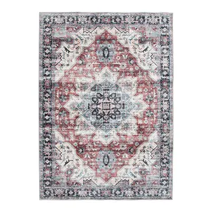 Ethnic Rug Turkish Carpets For Wholesale Rug Persian 3D Printed Carpets Machine Washable Retro Style Rug