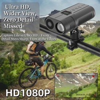 Phare de vélo intelligent avec caméra sportive, caméra de vélo Wi-Fi avec batterie externe 5000 mAh, visualisation en temps réel et transfert sans fil.