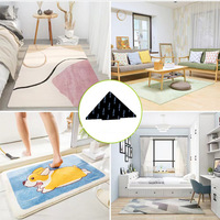 Autocollant antidérapant pour tapis en PU, réutilisable, lavable, imperméable, coussin de fixation pour tapis, sans résidus, tapis de cuisine antidérapant