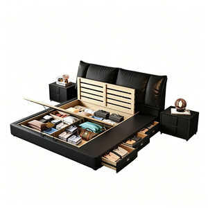 Spacious Modern King Size <strong>Bed</strong> with <strong>Under</strong> <strong>Bed</strong> Storage <strong>Drawers</strong>, Large Bedroom Furniture for Master Bedroom and Luxury Hotel Use - Product Image 6
