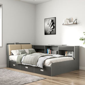 <strong>Modern</strong> <strong>Cama</strong> Bedroom Furniture Smart Leather Bed Multifunction Storage Single Bed With Drawer USB - Product Image 1