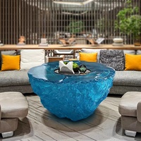 Ensemble de tables basses modernes en résine époxy, simples, personnalisées et artistiques, pour le salon