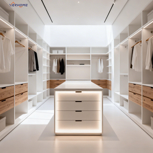 Système de garde-robe walk-in gris moderne personnalisé | Meubles de chambre à coucher de luxe personnalisation complète de la - Product Image 2