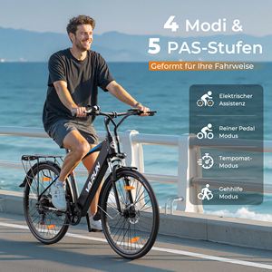 Bicicleta Eléctrica de 27.5 Pulgadas con 60 km de Autonomía, 7 Velocidades y 5 Niveles de Asistencia, para Viajes Suburbanos, Entrega en 3-7 Días, Modelo S700-1, Directo de Fábrica - Product Image 5